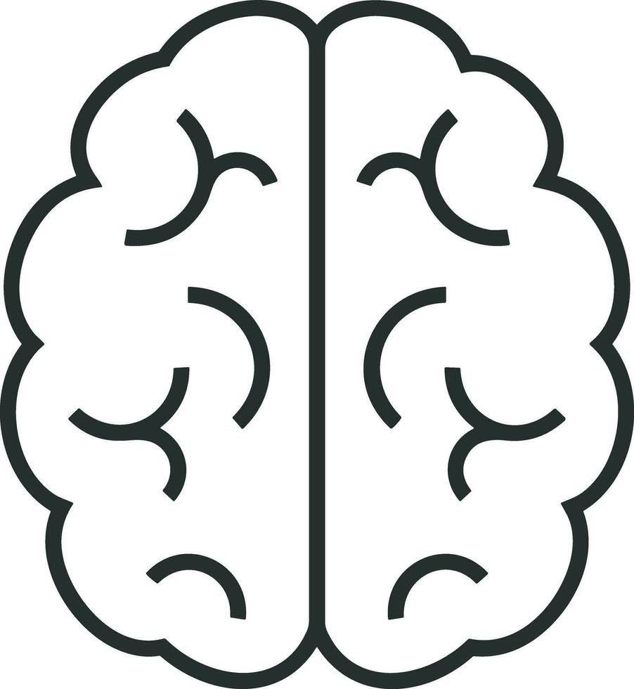 Brain idea symbol icon vector image. Illustration of the creative intelligence think design image. EPS 10
