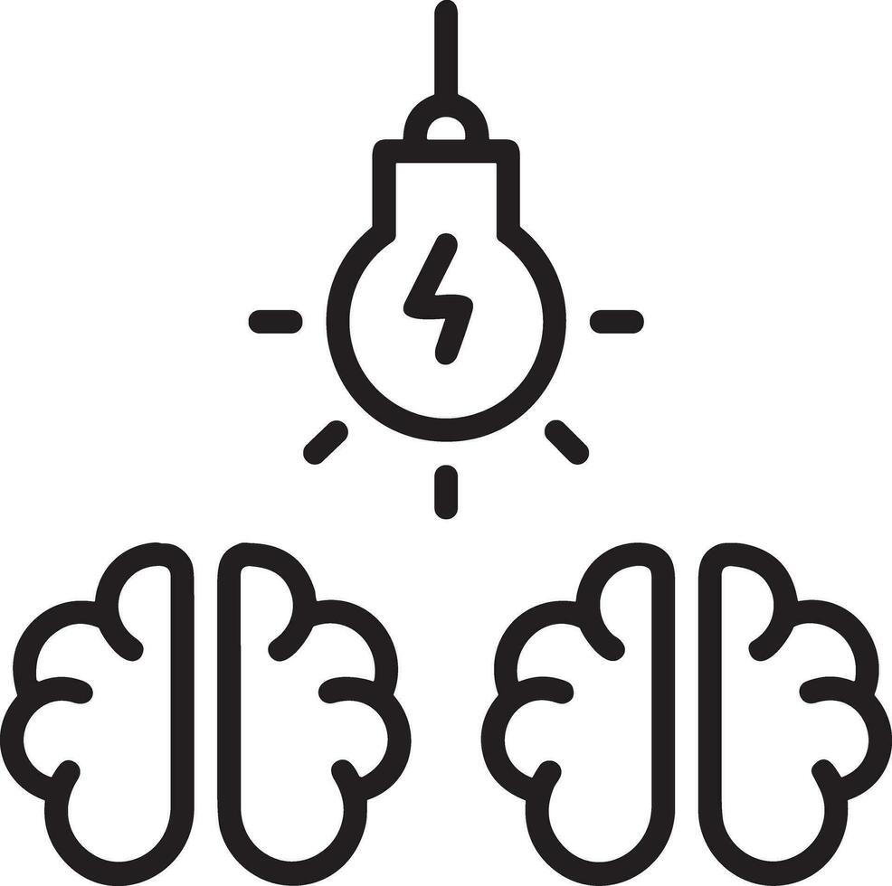 Brain idea symbol icon vector image. Illustration of the creative intelligence think design image. EPS 10