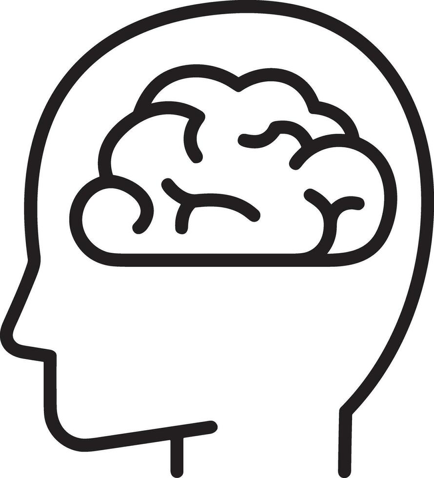 Brain idea symbol icon vector image. Illustration of the creative intelligence think design image. EPS 10
