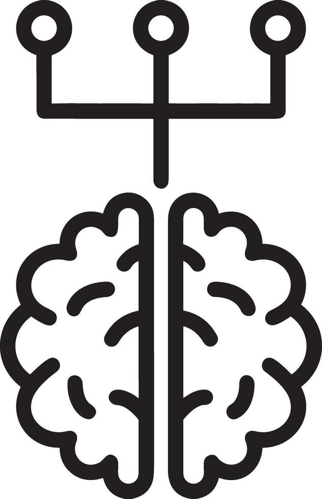 Brain idea symbol icon vector image. Illustration of the creative intelligence think design image. EPS 10