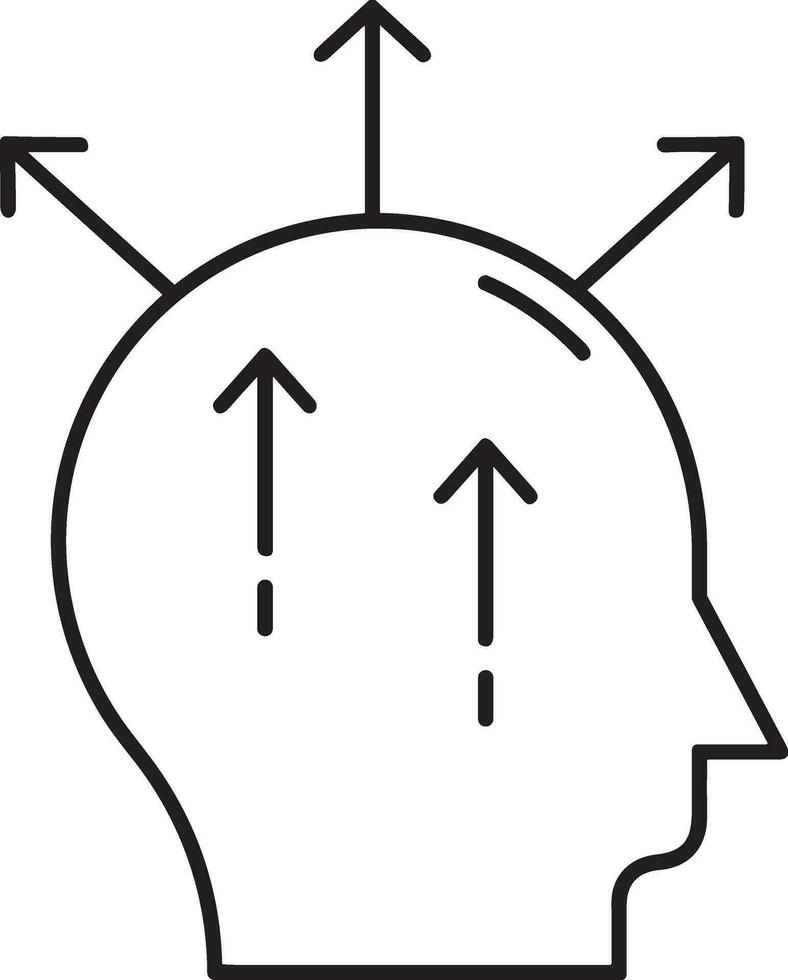 Brain idea symbol icon vector image. Illustration of the creative intelligence think design image. EPS 10