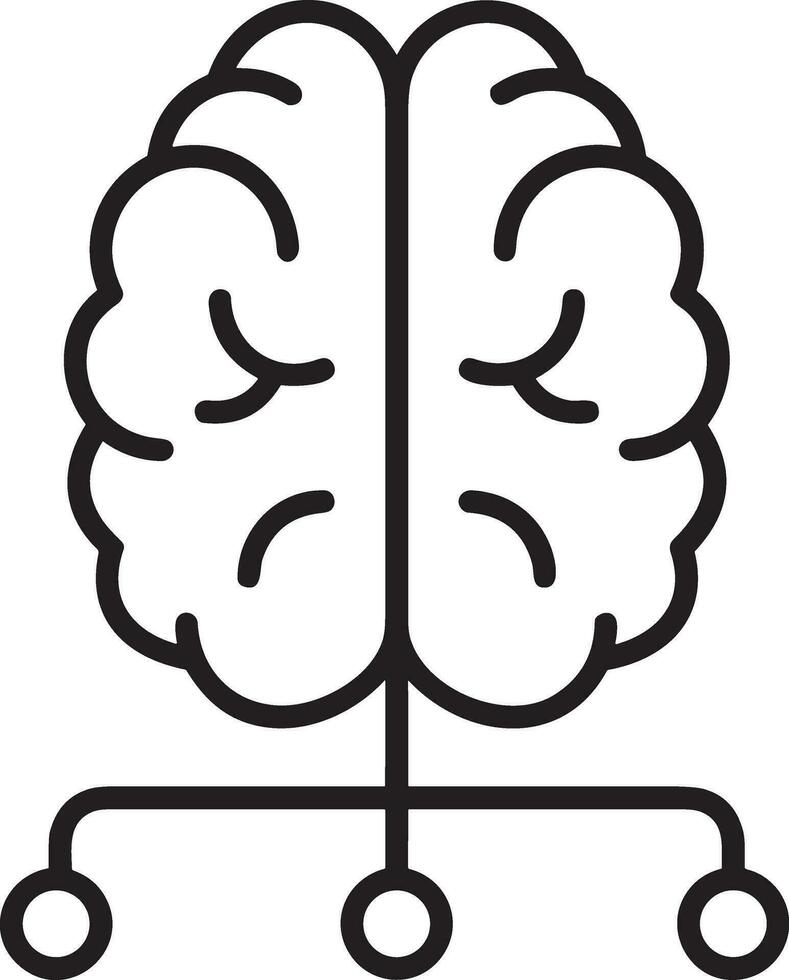 Brain idea symbol icon vector image. Illustration of the creative intelligence think design image. EPS 10