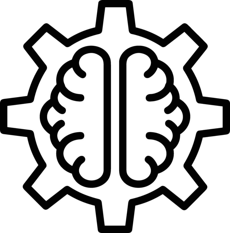 Brain idea symbol icon vector image. Illustration of the creative intelligence think design image. EPS 10