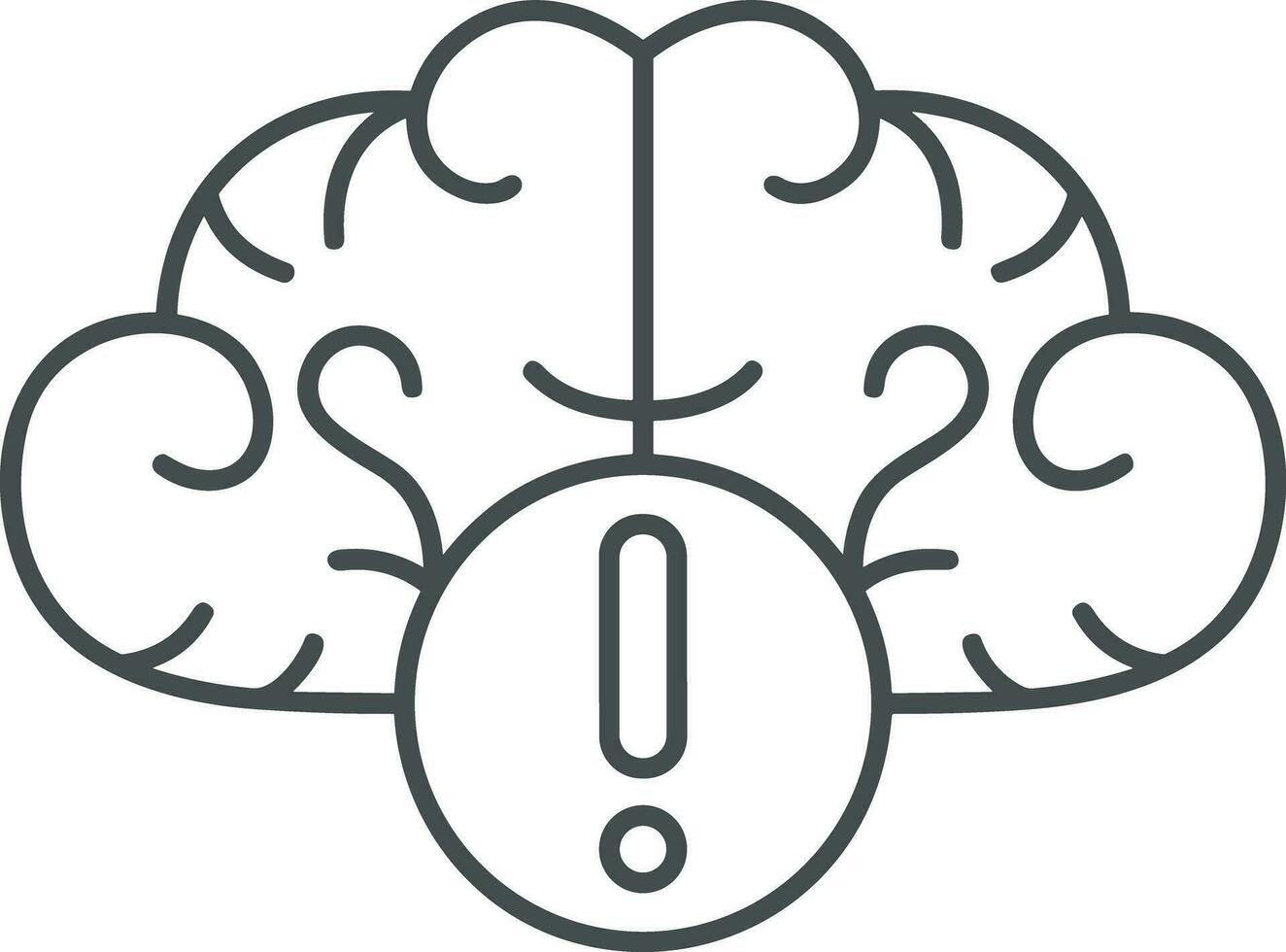 Brain idea symbol icon vector image. Illustration of the creative intelligence think design image. EPS 10