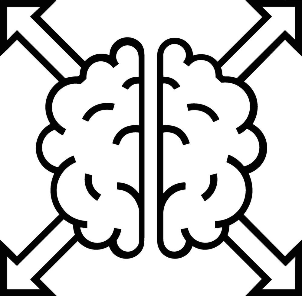 Brain idea symbol icon vector image. Illustration of the creative intelligence think design image. EPS 10