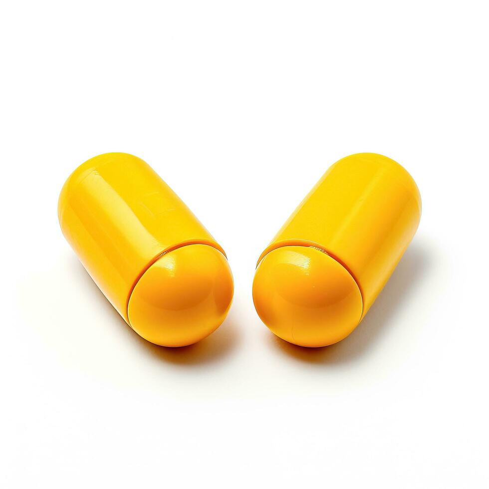 Earplugs isolated on white background photo