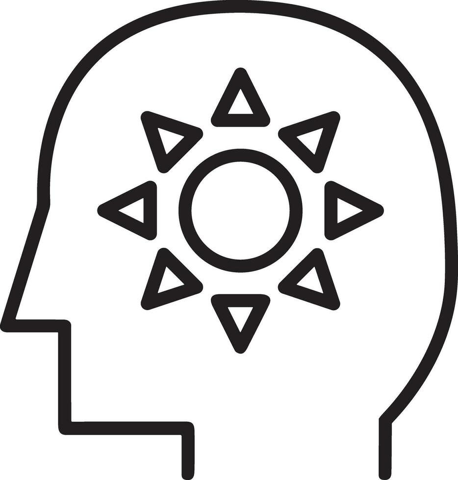 Brain idea symbol icon vector image. Illustration of the creative intelligence think design image. EPS 10