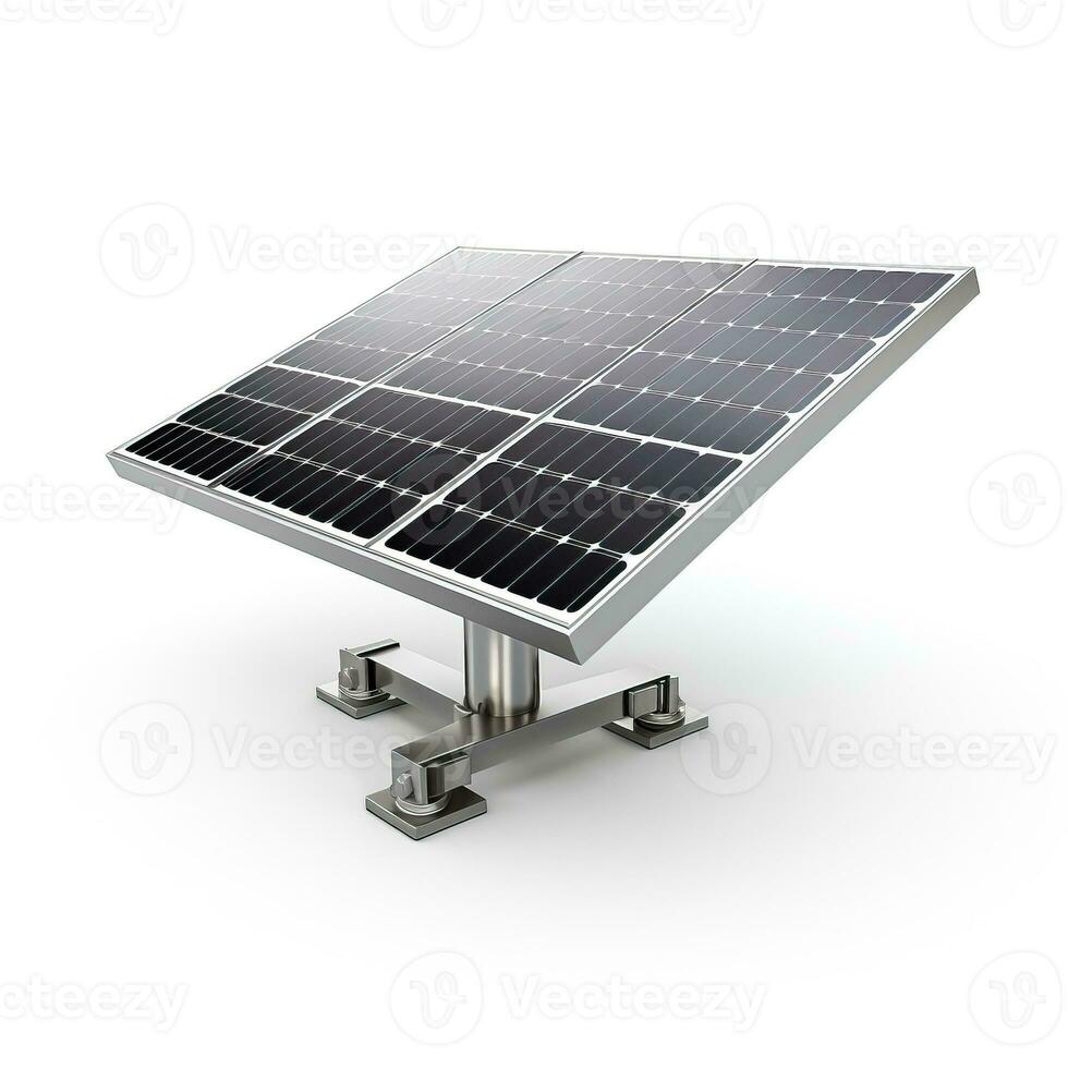 Solar panels isolated on white photo