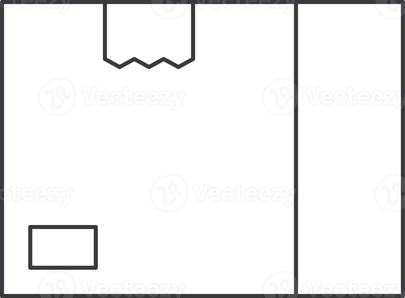 delivery box line icon png