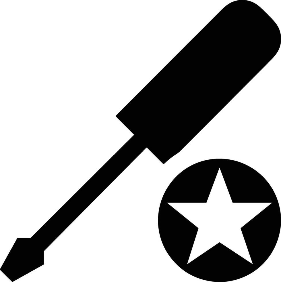 Screwdriver repair icon symbol vector image. Illustration of the fix toolkit design image. EPS 10
