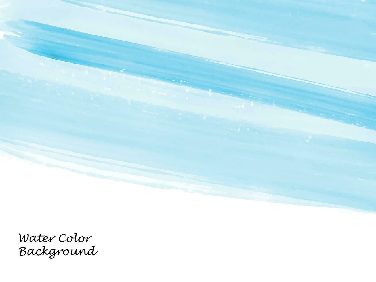 Hand painted blue watercolor background. Watercolor with copy space vector