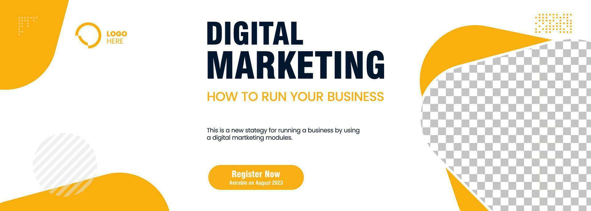 A Digital marketing banner, sign, blochure, flyer banner design,  for social media post, business marketing in Growing your business banner templates vector