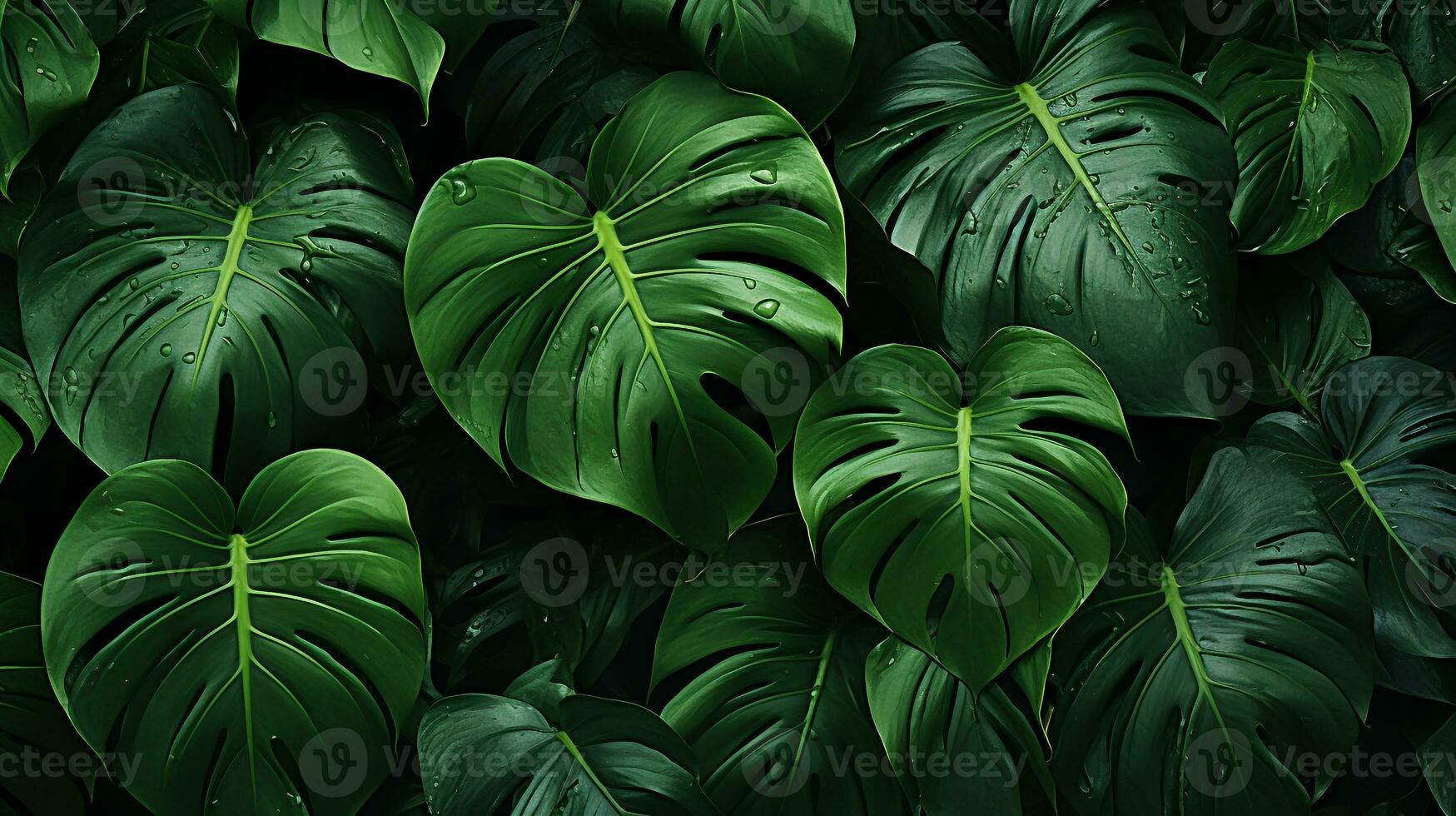 Monstera leaf plant leaf background photo