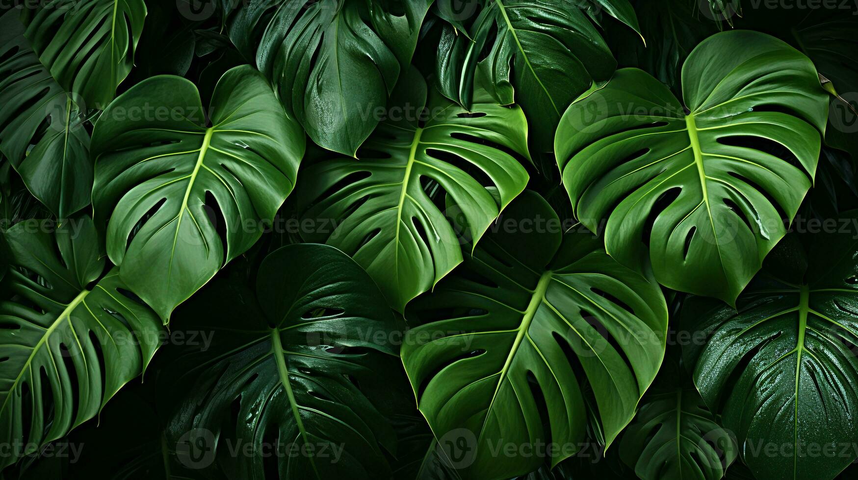 Monstera leaf plant leaf background photo