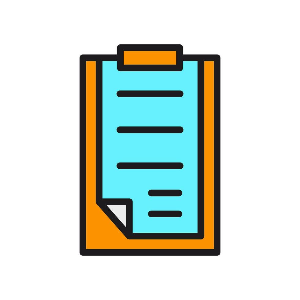 clipboard icon. editable isolated white background. vector
