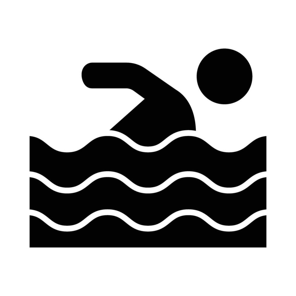 Swimming Vector Glyph Icon For Personal And Commercial Use.