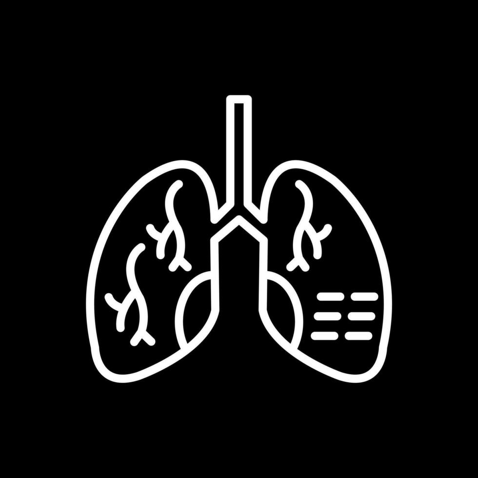 pulmón enfermedades vector icono diseño