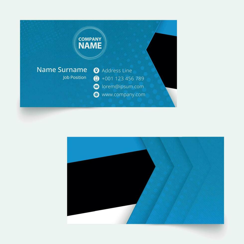 Estonia Flag Business Card, standard size 90x50 mm business card template. vector