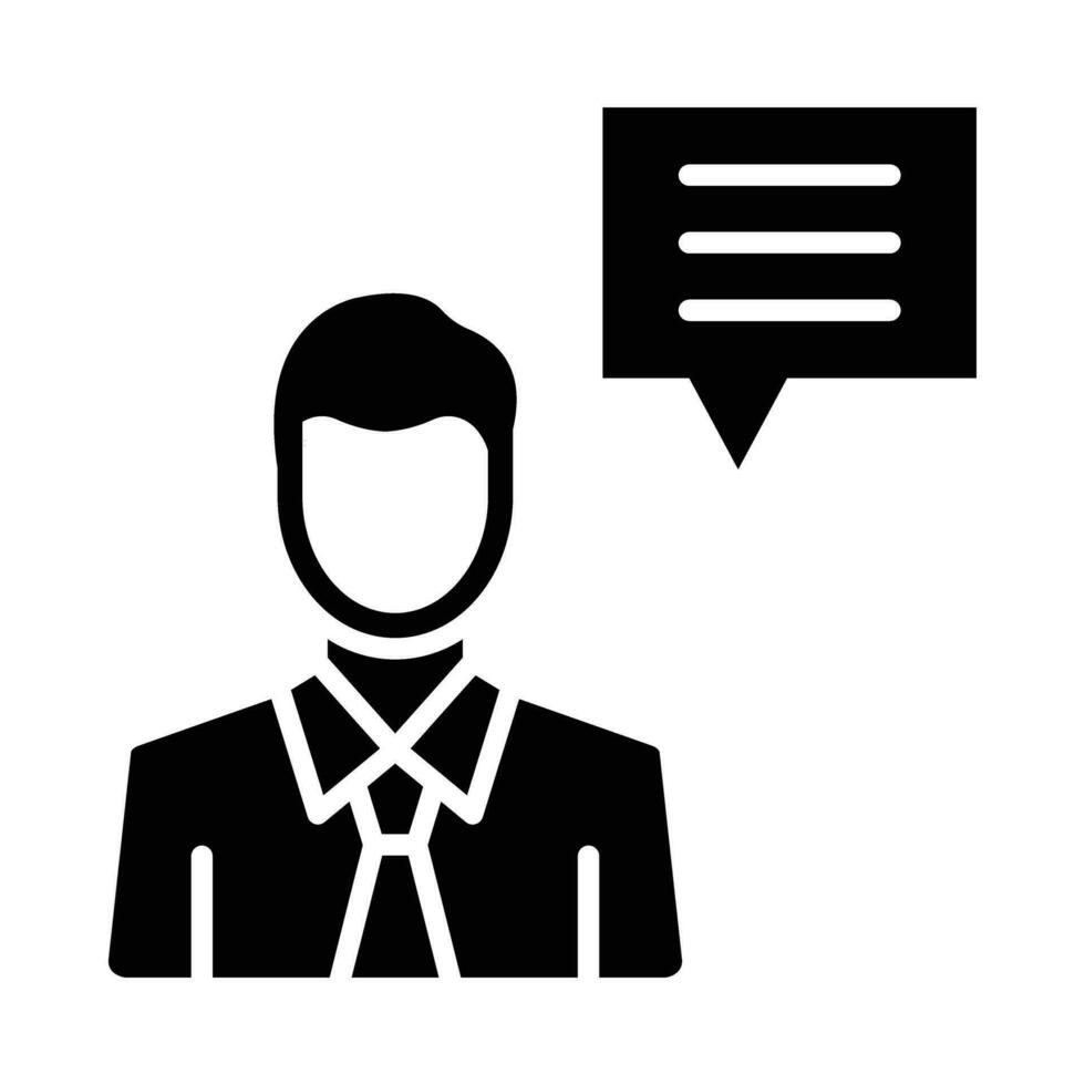 Consultant Vector Glyph Icon For Personal And Commercial Use.