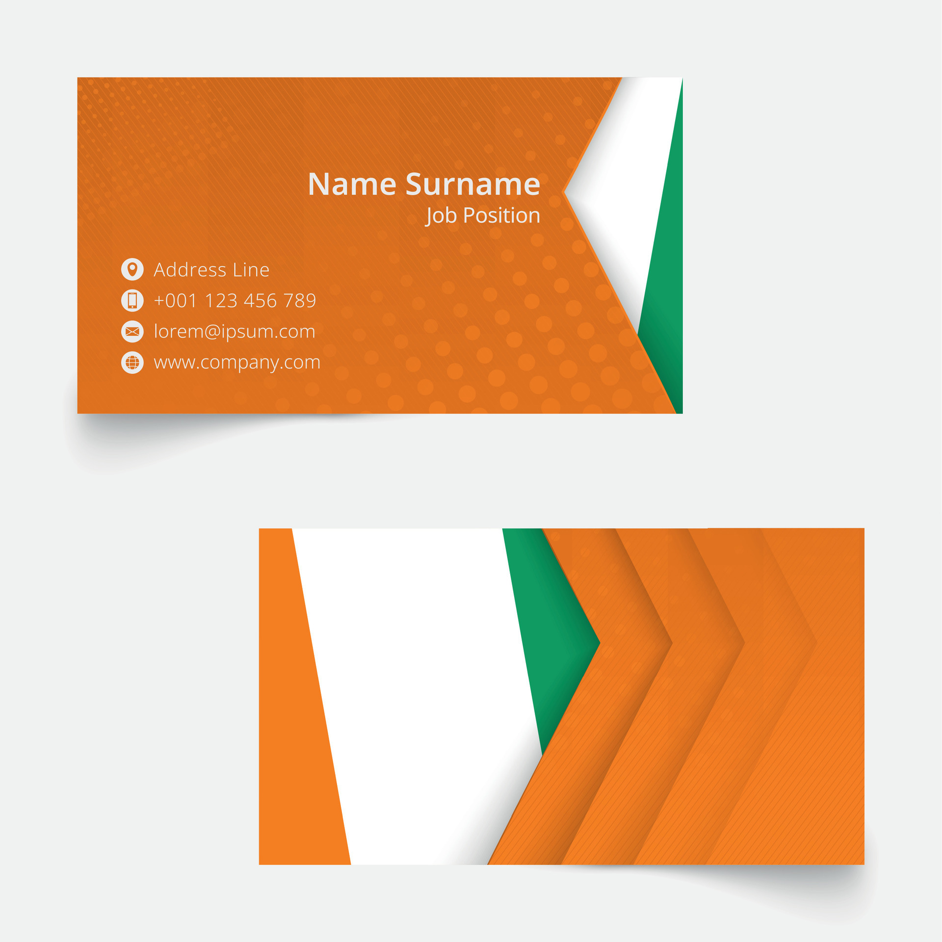 Ivory Coast Flag Business Card, standard size 90x50 mm business card