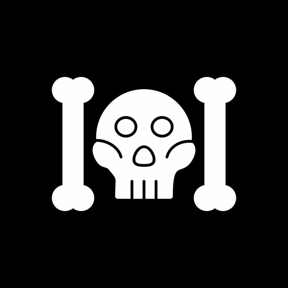 Skull And Bones Vector Icon Design