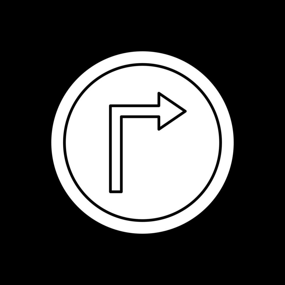 Right Turn Vector Icon Design