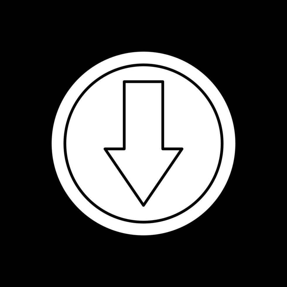 Down Arrow Vector Icon Design