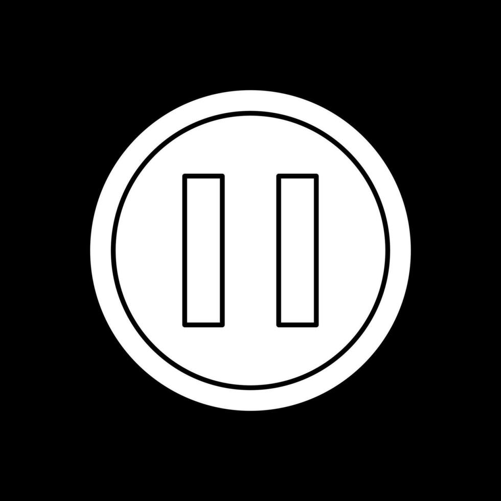 Pause Vector Icon Design