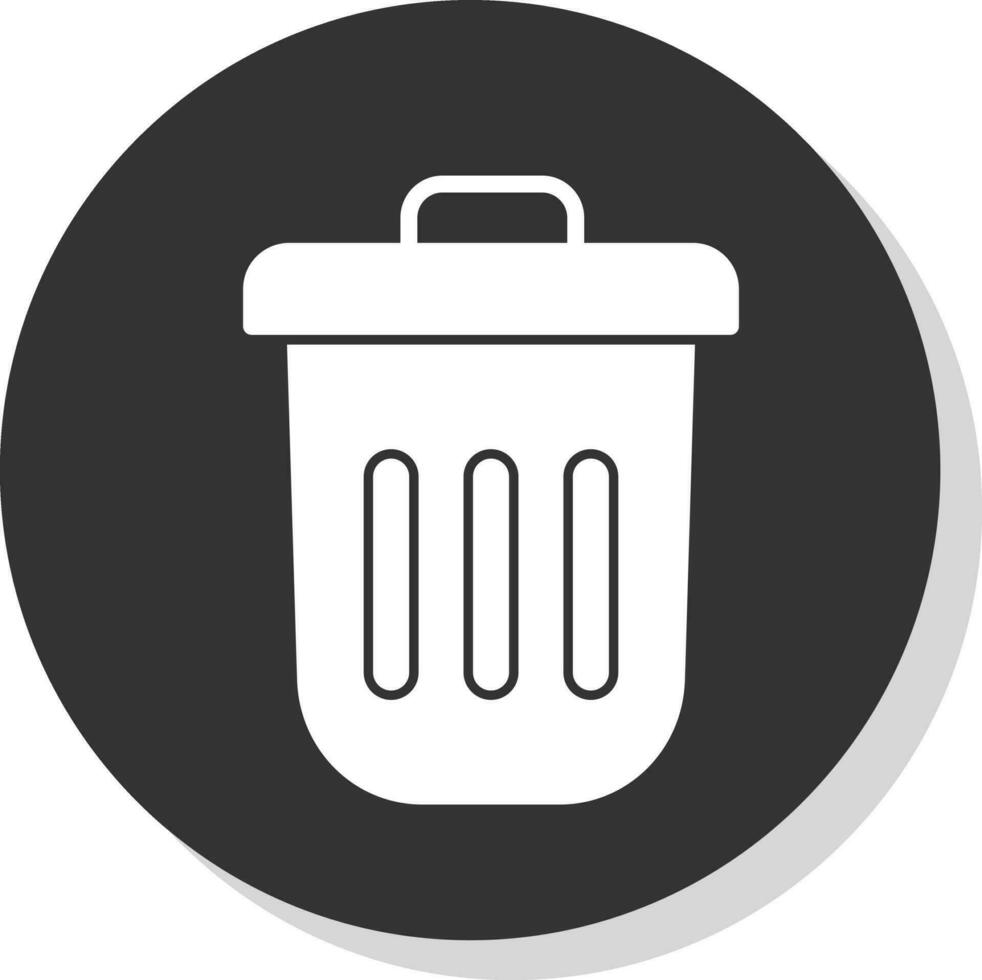 diseño de icono de vector de cubo de basura