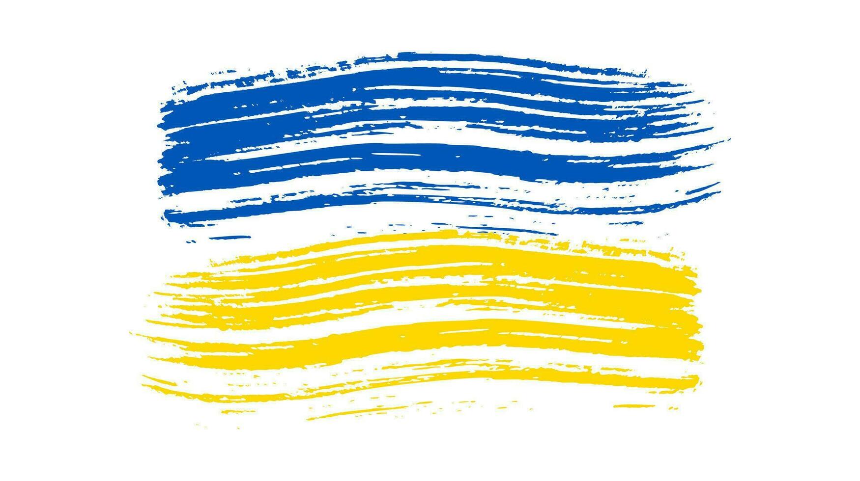 Ukrainian national flag in grunge style vector