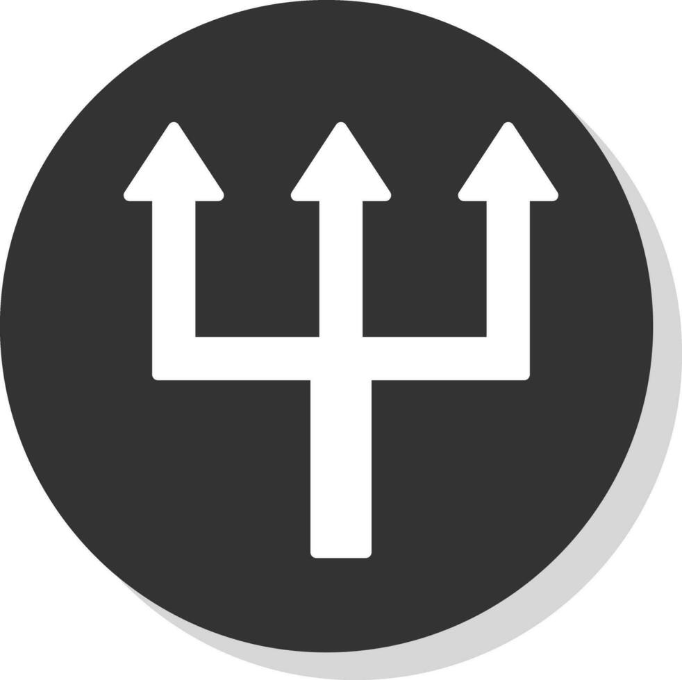 Triple Arrows Vector Icon Design