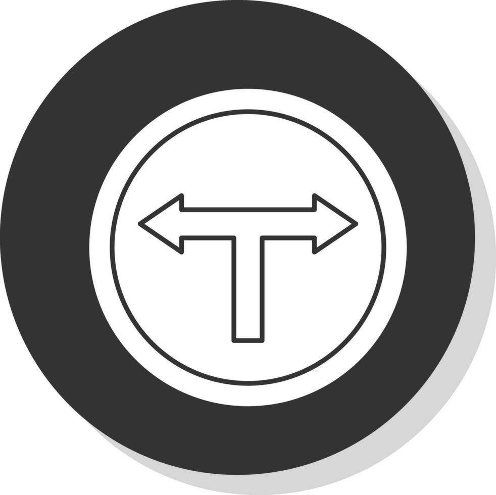 T Junction Vector Icon Design