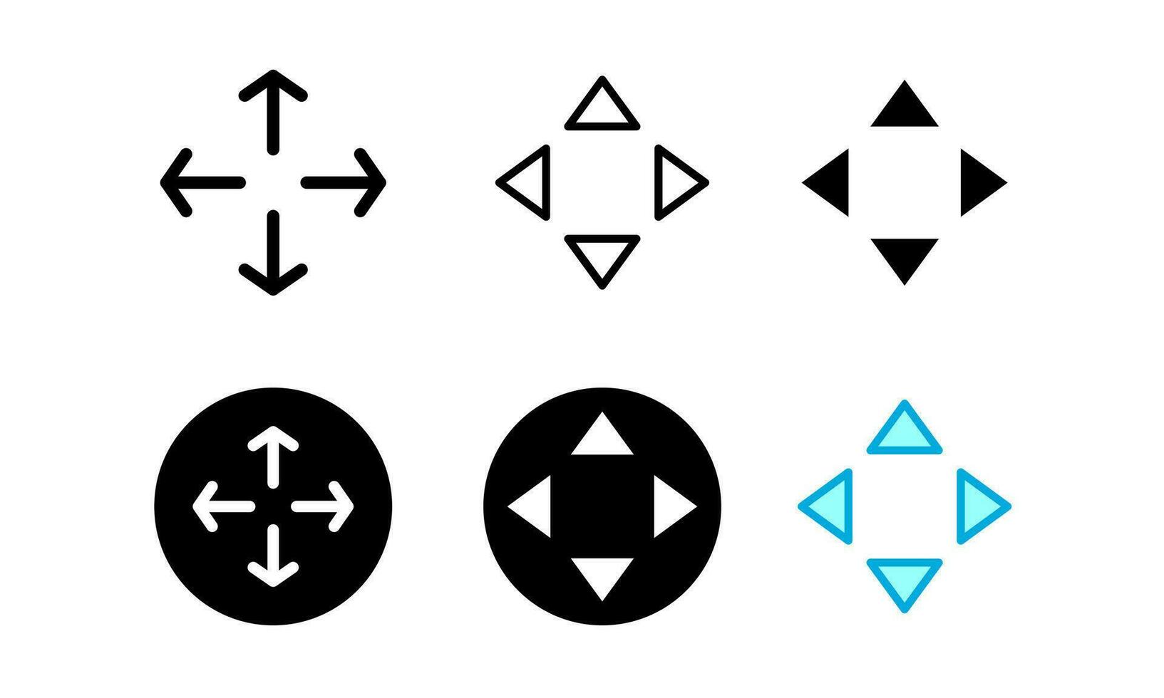 movset move icon arrow drag symbol, direction arrow on white background. Editable symbol.e set.eps vector
