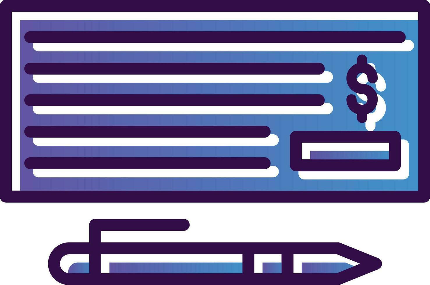 Cheque Vector Icon Design