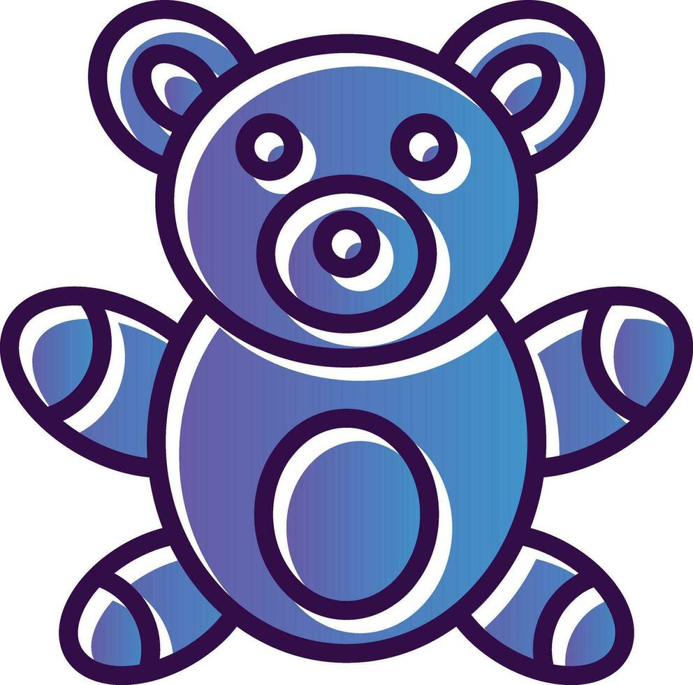 diseño de icono de vector de oso de peluche