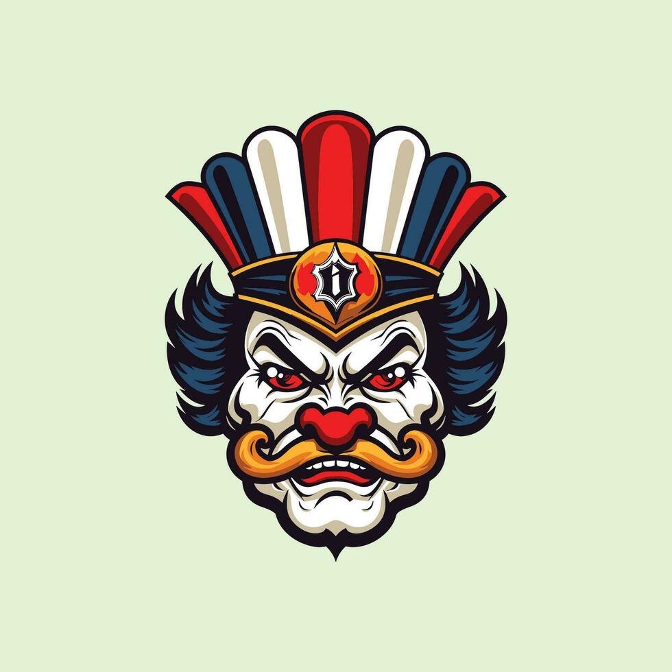 Mascot Clown Vector Character, Joyful and Energetic