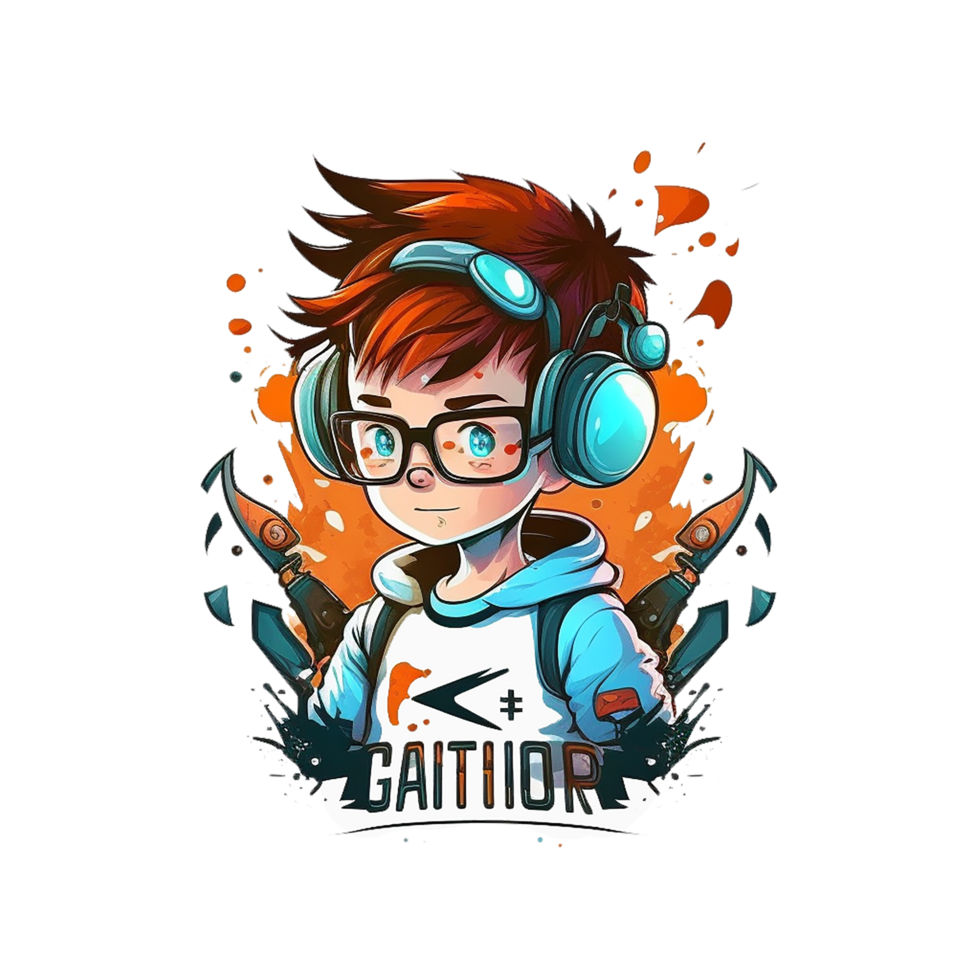 Gaming mascot logo free png, Ai Generative png