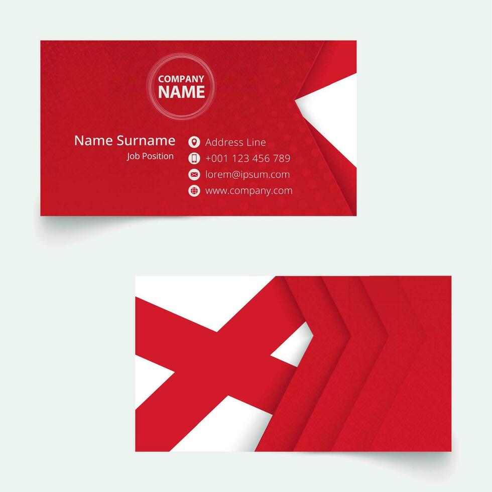 Alabama Flag Business Card, standard size 90x50 mm business card template. vector