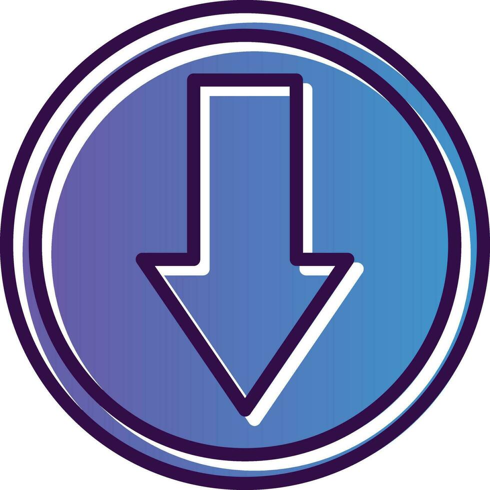 Down Arrow Vector Icon Design