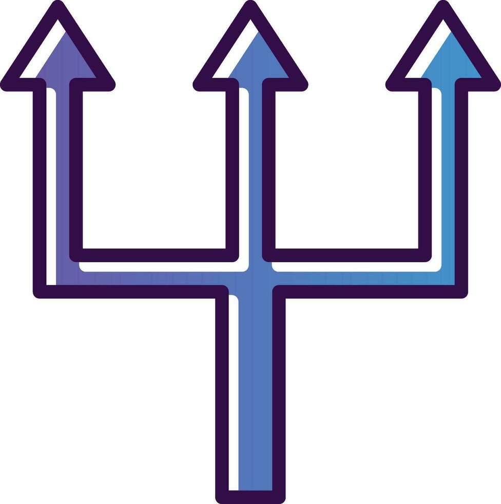 Triple Arrows Vector Icon Design