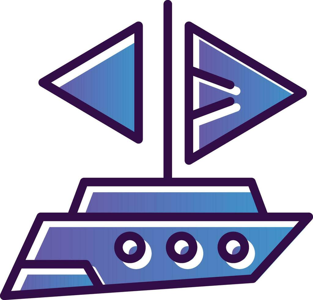 Yatch Vector Icon Design