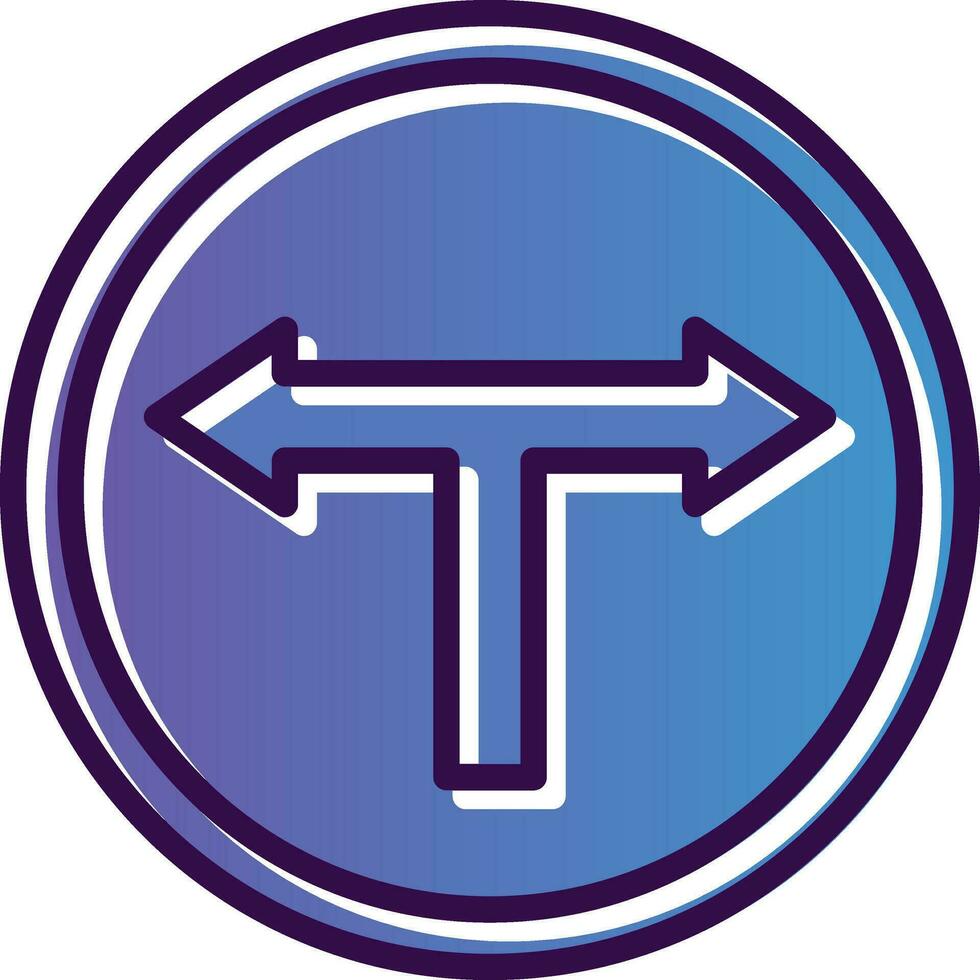 T Junction Vector Icon Design