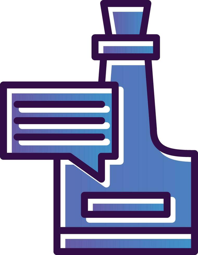 Message In Bottle Vector Icon Design