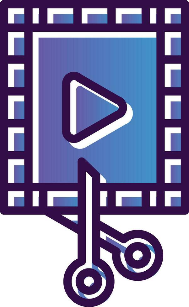 diseño de icono de vector de editor de video