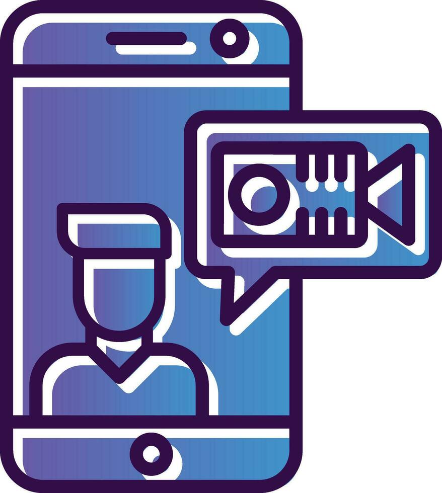 Video Chat Vector Icon Design