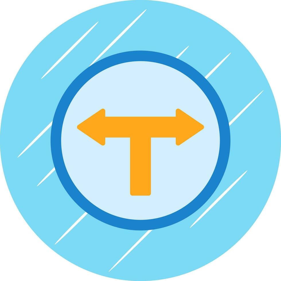 T Junction Vector Icon Design