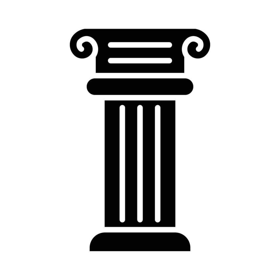 Greek Pillars Vector Glyph Icon For Personal And Commercial Use.