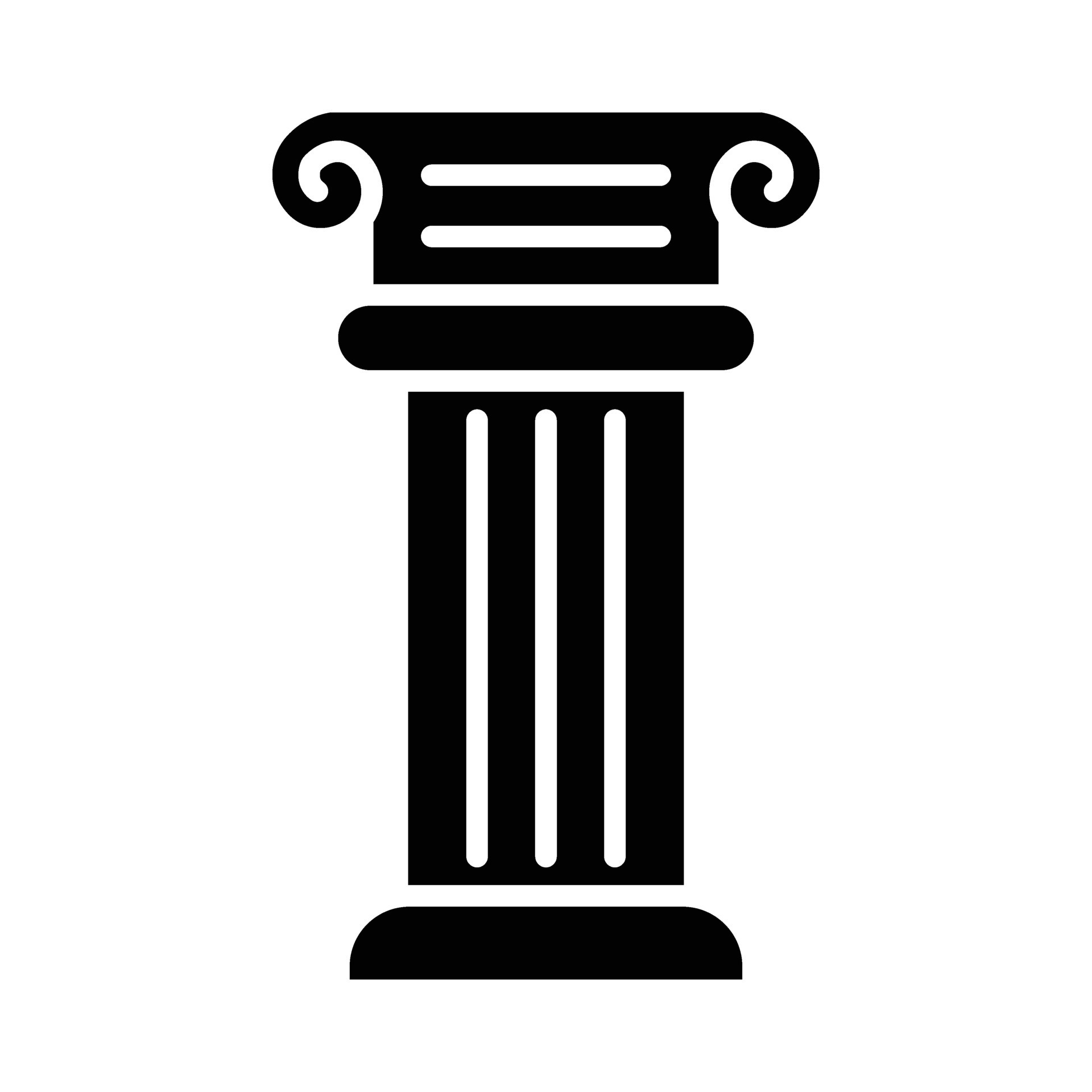 Greek Pillars Vector Glyph Icon For Personal And Commercial Use