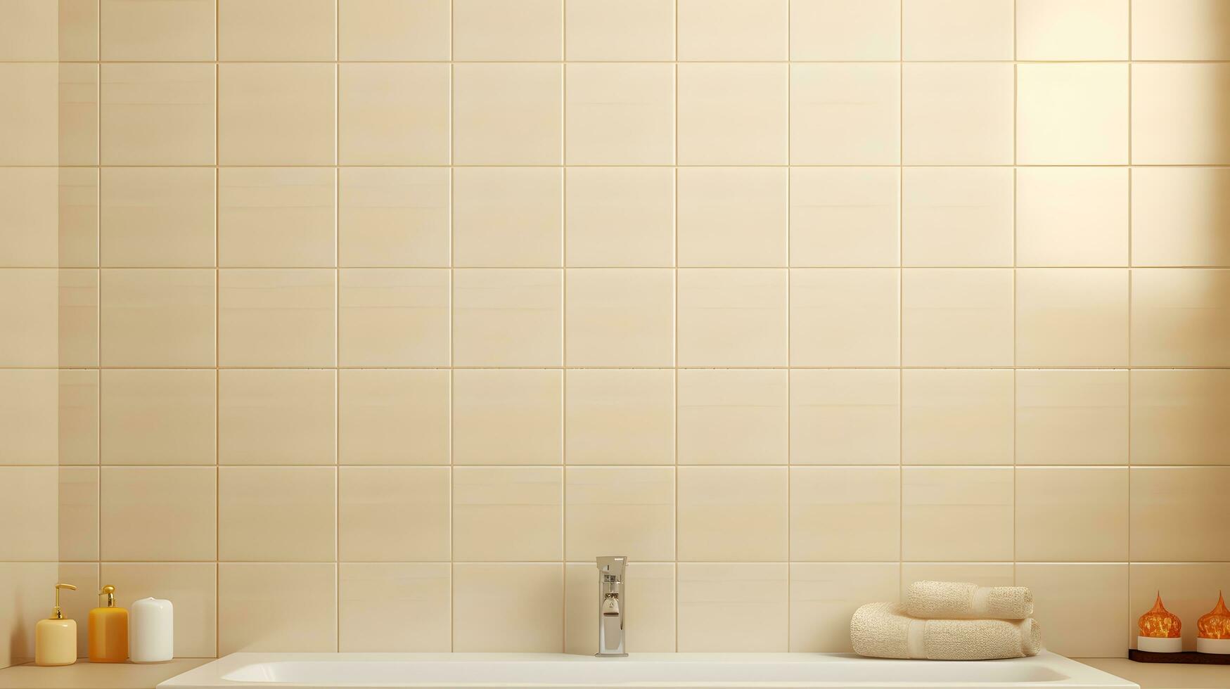 podium for product display bathroom background. AI Generated photo