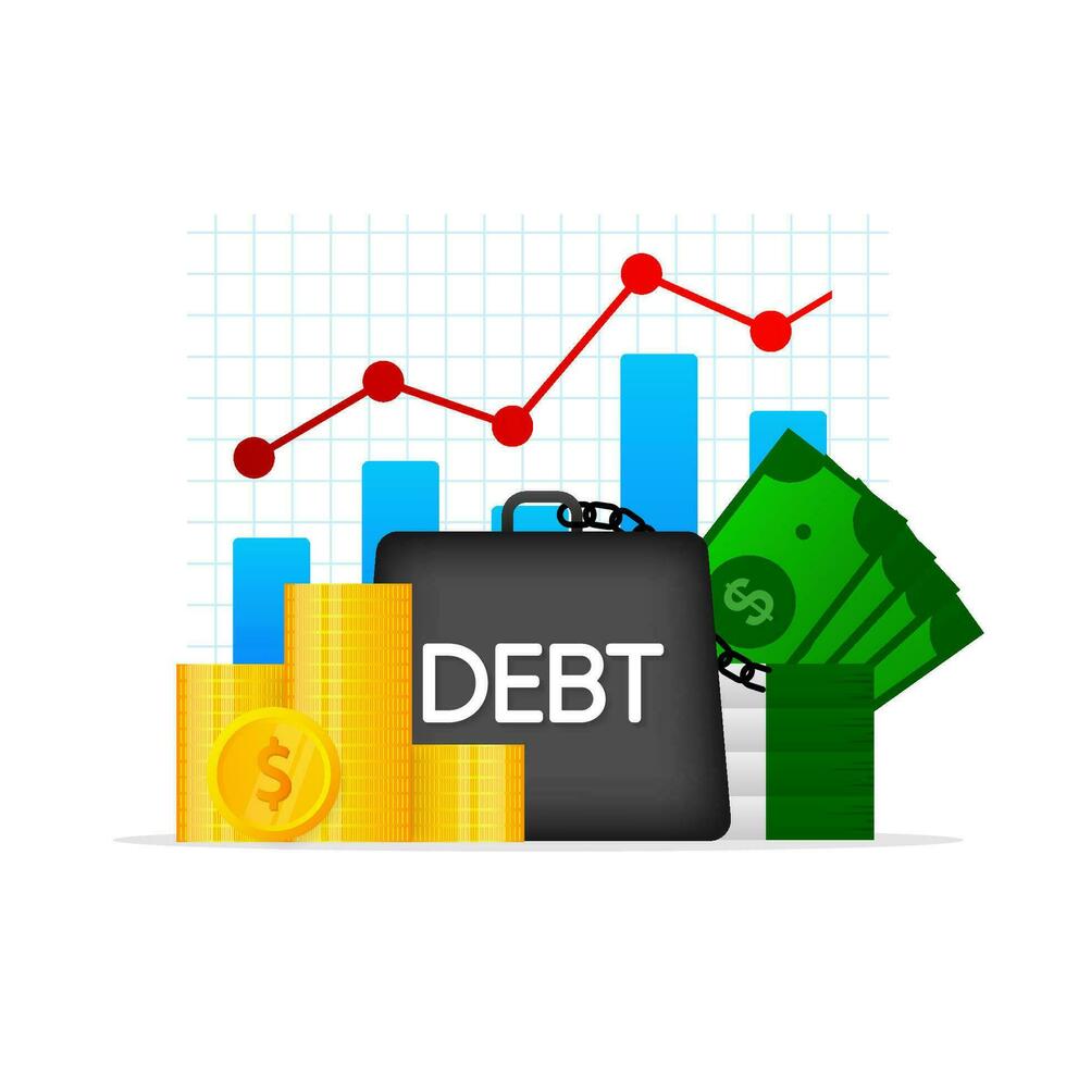 Debts and credit, Struggle for your business. Card for concept design.Vector illustration vector
